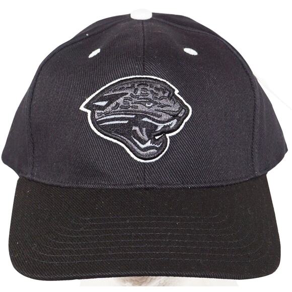 Vintage Jacksonville Jaguars NFL Football Cap - Black Tonal Emboss Logo Hat 2010 - Picture 1 of 8